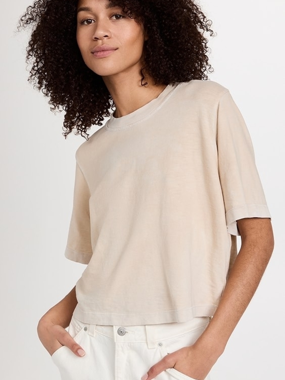 Cotton Citizen Tokyo Cropped Tee - Beige